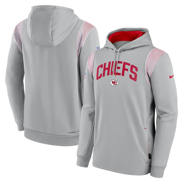 Mens Kansas City Chiefs Gray Sideline Stack Performance Pullover Hoodie,We sell and wholesale Mens Kansas City Chiefs Gray Sideline Stack Performance Pullover Hoodie on line form chian!